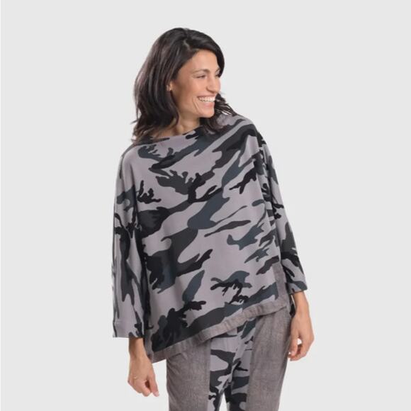 ALEMBIKA Urban Kia Top Gray Camp Black Sz XS / US 6-8 $204 NWT {3R47}